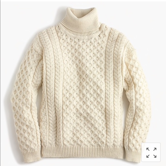 Aran Crafts turtle neck sweater SZ Small 100% Wool - Picture 2 of 6